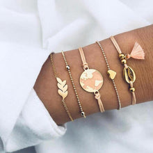 Load image into Gallery viewer, XIYANIKE 30 Style 2019 Bohemian Vintage Leaf Leaves Bangles Set Boho Charm Bead Bracelet For Women Jewelry Accessories Summer