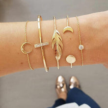 Load image into Gallery viewer, XIYANIKE 30 Style 2019 Bohemian Vintage Leaf Leaves Bangles Set Boho Charm Bead Bracelet For Women Jewelry Accessories Summer