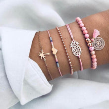 Load image into Gallery viewer, XIYANIKE 30 Style 2019 Bohemian Vintage Leaf Leaves Bangles Set Boho Charm Bead Bracelet For Women Jewelry Accessories Summer