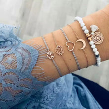 Load image into Gallery viewer, XIYANIKE 30 Style 2019 Bohemian Vintage Leaf Leaves Bangles Set Boho Charm Bead Bracelet For Women Jewelry Accessories Summer