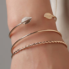 Load image into Gallery viewer, 6 pcs/set Love Heart Infinity Symbol Charm Bracelets for Woman Gold Link Chain Bracelets Hollow Feather Black Beads Braclet Girl