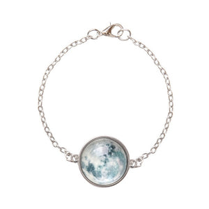 Birth Moon Bracelet Glow In The Dark Moon Phase Silver Chain Bracelet Glowing Birthday Moon Jewelry Lunar Phase Bracelets Charm